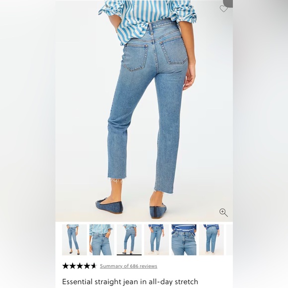 J. Crew Essential Straight Leg Jean - Picture 4 of 4